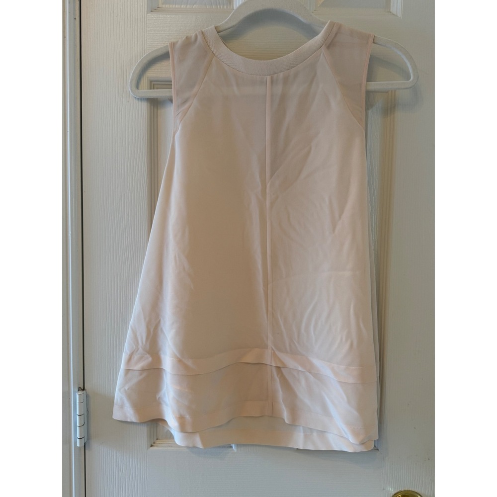 Madewell 100% Silk Sleeveless Blouse M Blush Pink Minimalist Top